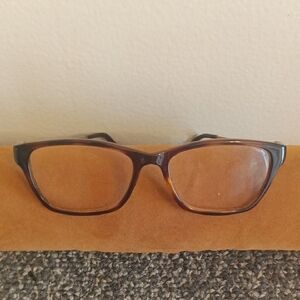 Michael Kors Tortoise Shell And Gold Wire Brown Eyeglass Frames